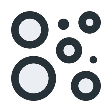 Çeşitli daireler simgesi, düz tasarım biçimi.