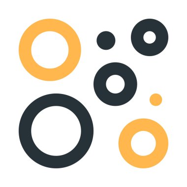 Çeşitli daireler simgesi, düz tasarım biçimi.