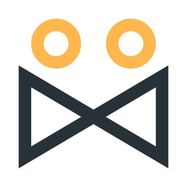 Noktalı üçgenler, daire simgesi, düz tasarım biçimi.