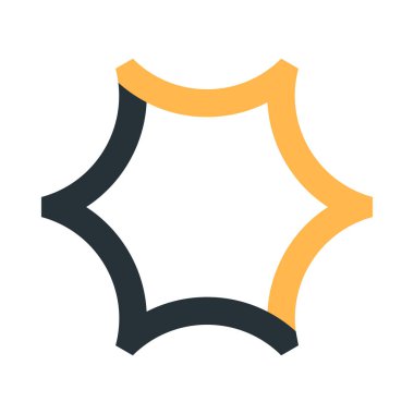 Altıgen simgesi, düz tasarım biçimi.