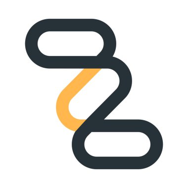 Yuvarlak şekilli çarpık figür simge, düz tasarım biçimi.