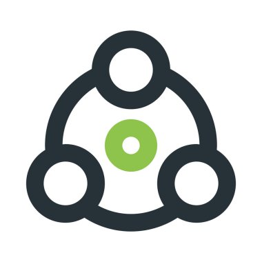 Yuvarlak şekilli daireler simge, düz tasarım biçimi.