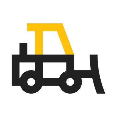 Otomatik, dozer simgesi, düz tasarım biçimi.