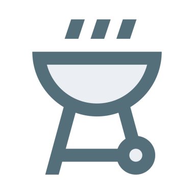 Bbq, ızgara simgesi, düz tasarım biçimi.
