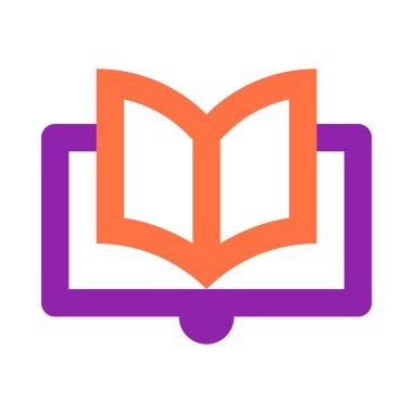 Kitap, simge aç, düz tasarım biçimi.