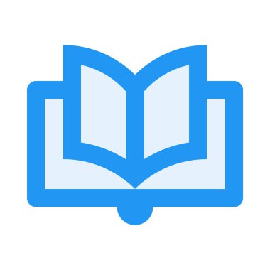 Kitap, simge aç, düz tasarım biçimi.