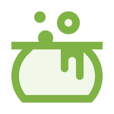 Caldron, cadılık simgesi, düz tasarım biçimi.