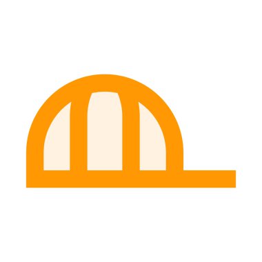 Şapka, moda simgesi, düz tasarım tarzı.