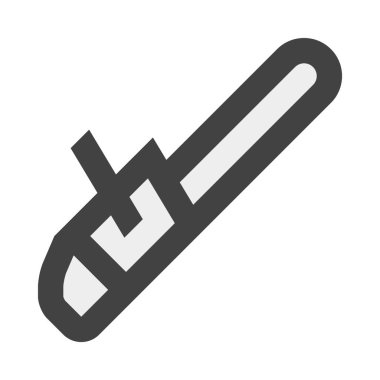 Elektrikli testere, araç simgesi, düz tasarım biçimi.