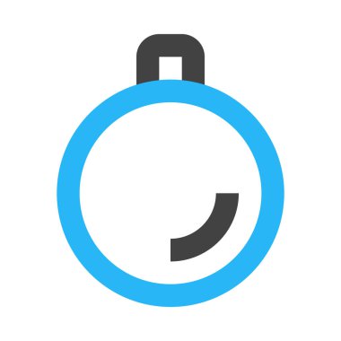 Noel ağacı oyuncağı, top simgesi, düz tasarım tarzı.