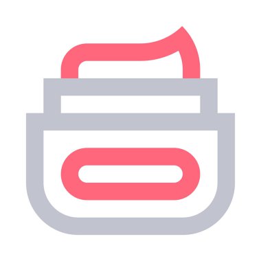 Kozmetik, krem simgesi, düz tasarım tarzı.