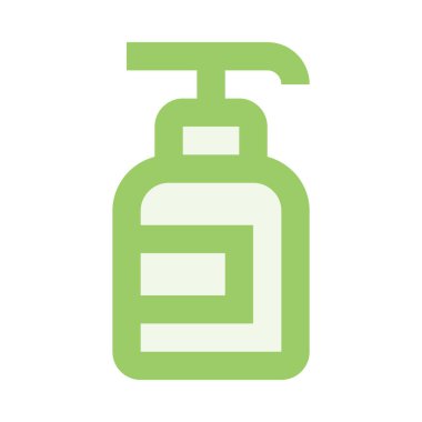 Kozmetik, şişe simgesi, düz tasarım tarzı.