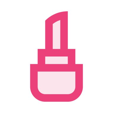 Kozmetik, ruj simgesi, düz tasarım biçimi.