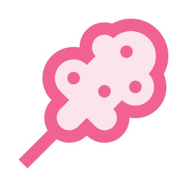 Pamuk helva ikonu, düz tasarım tarzı.