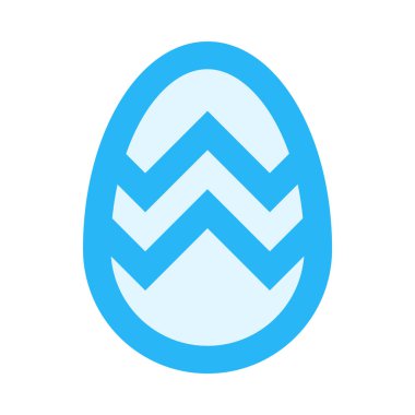 Paskalya yumurtası, kalıp simgesi, düz tasarım tarzı.