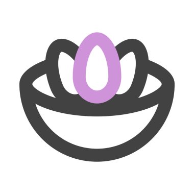 Paskalya, yumurta ikonu, düz tasarım tarzı.