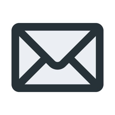 Zarf, harf simgesi, düz tasarım biçimi.