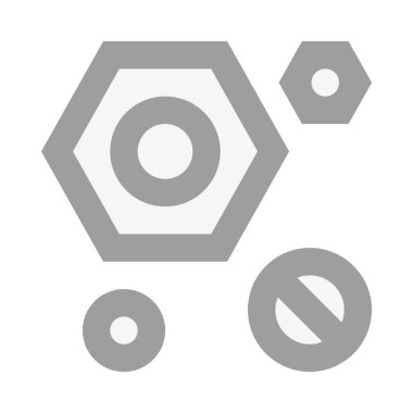 Fastener, vida, fındık ikonu, düz dizayn tarzı. vektör illüstrasyonu