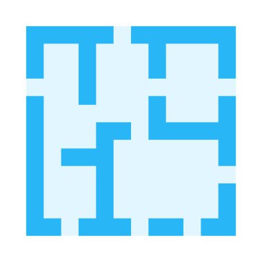 Kat planı, inşaat ikonu, düz dizayn tarzı. vektör illüstrasyonu