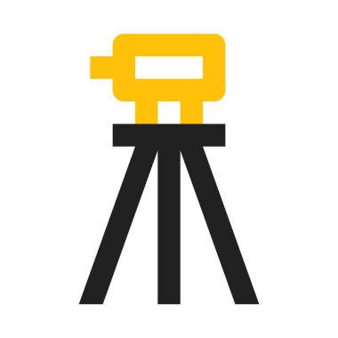 Jeodetik enstrüman simgesi, düz tasarım tarzı. vektör illüstrasyonu