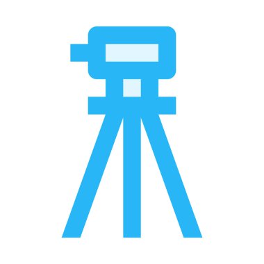 Jeodetik enstrüman simgesi, düz tasarım tarzı. vektör illüstrasyonu