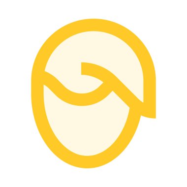 Saç stili ikonu, düz tasarım tarzı. vektör illüstrasyonu