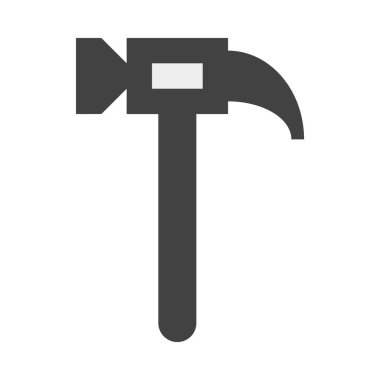 Çekiç, araç simgesi, düz tasarım tarzı. vektör illüstrasyonu