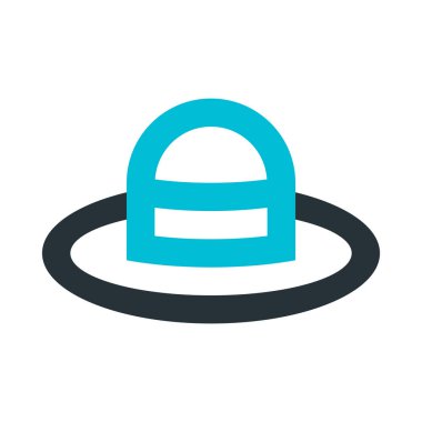 Şapka, başlık ikonu, düz tasarım tarzı. vektör illüstrasyonu