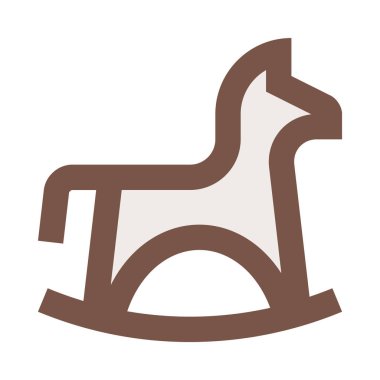 At, sallanan at ikonu, düz dizayn tarzı. vektör illüstrasyonu