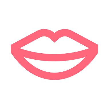 Dudak simgesi, düz tasarım. vektör illüstrasyonu