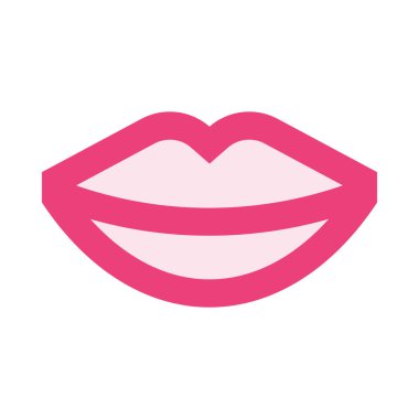 Dudak simgesi, düz tasarım. vektör illüstrasyonu