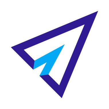 Kağıt uçak ikonu, düz dizayn tarzı. vektör illüstrasyonu