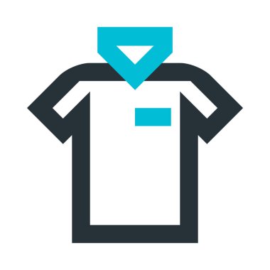 Polo tişört ikonu, düz dizayn tarzı. vektör illüstrasyonu