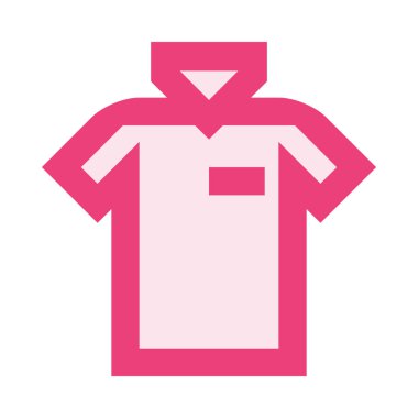 Polo tişört ikonu, düz dizayn tarzı. vektör illüstrasyonu