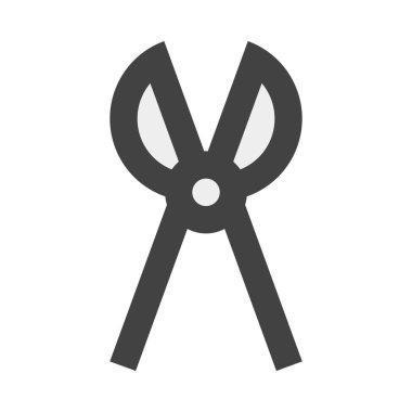 Makas, kesme ikonu, düz tasarım tarzı. vektör illüstrasyonu