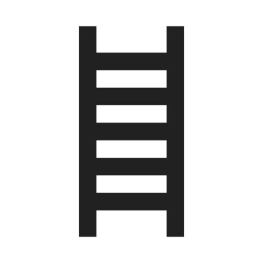 Düz dizayn edilmiş merdiven simgesi. vektör illüstrasyonu