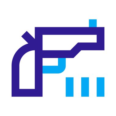 Oyuncak tabanca, tabanca, tabanca, tabanca, cephane ikonu, vektör illüstrasyonu