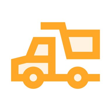 Kamyon, bahşiş simgesi, düz tasarım biçimi, vektör illüstrasyonu