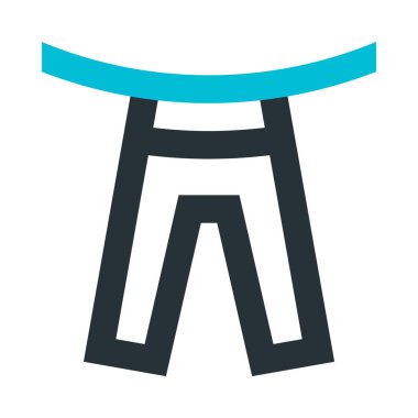 Yıkama, pantolon simgesi, düz tasarım biçimi, vektör illüstrasyonu