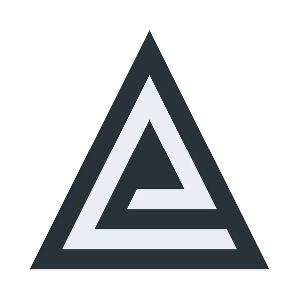 Abstrakte Figur Dreieck Ikone Flacher Designstil — Stockvektor