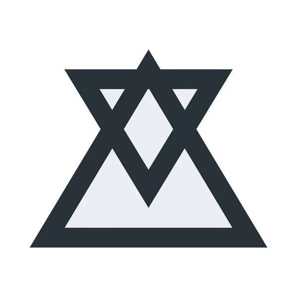 Abstrakt Figur Trianglar Ikon Platt Design Stil — Stock vektor