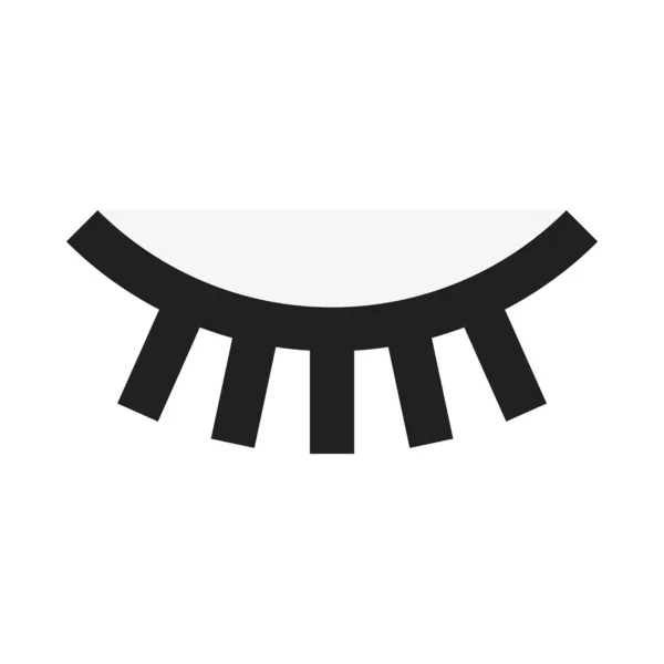 Eyelash Icon Flat Design Style Vector Illustration — Stock Vector