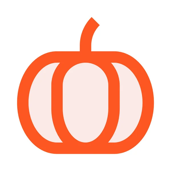 Dynia Ikona Halloween Płaski Design Ilustracja Wektora — Wektor stockowy
