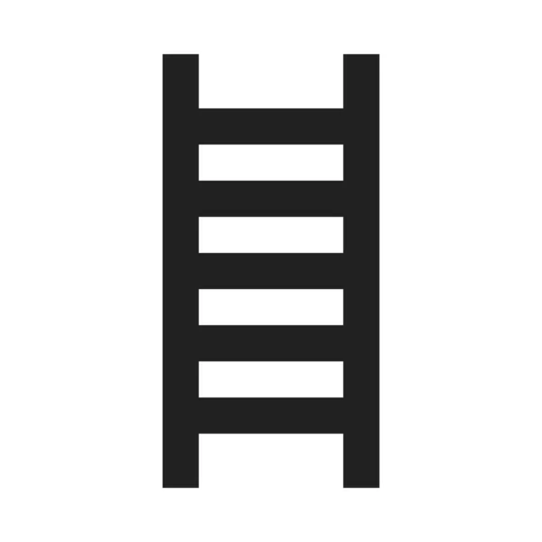 Treppen Ikone Flaches Design Vektorillustration — Stockvektor