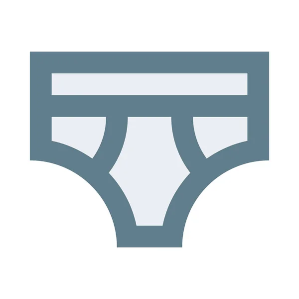 Underpants Icon Flat Design Style Vector Illustration — Stock Vector