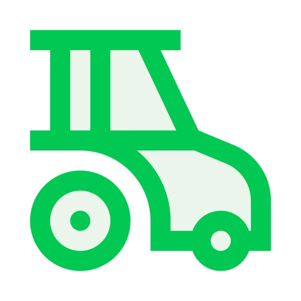 Agrimotor Tractor Icon Flat Design Style Simply Vector Illustration — Stock Vector