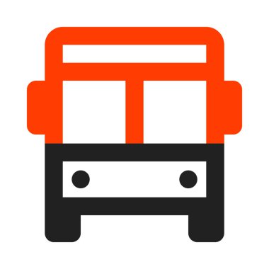 düz dizayn tarzında bus simgesi, basitçe vektör illüstrasyonu 