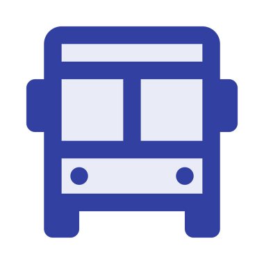 düz dizayn tarzında bus simgesi, basitçe vektör illüstrasyonu 
