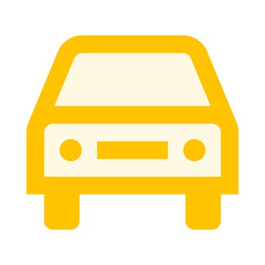 Düz dizayn tarzında araba simgesi, basitçe vektör illüstrasyonu 