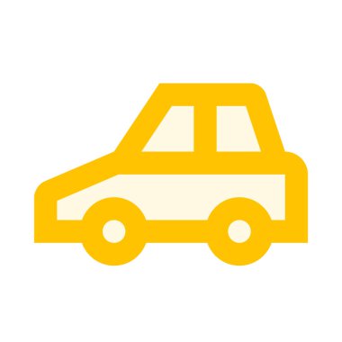 Düz dizayn tarzında araba simgesi, basitçe vektör illüstrasyonu 